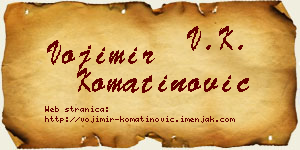 Vojimir Komatinović vizit kartica